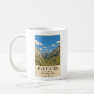 Mug Pyrénées France – Alpines Illustrated Landscape