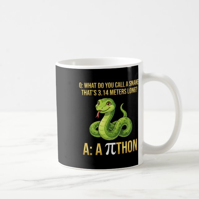 Mug Python Pithon Pi jour symbole drôle prof de maths  (Droite)