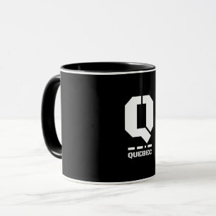 Mug Q(Québec) Code alphabétique et morse de l'OTAN