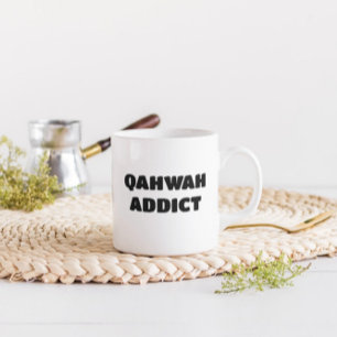 Mug Qahwah Addict drôle arabe