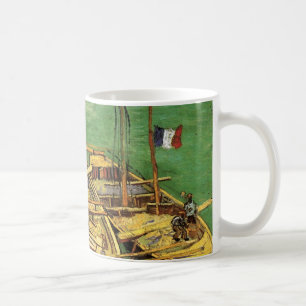 Mug Quai Van Gogh avec des hommes déchargeant des péni