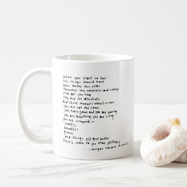 Mug quand vous commencez à sentir que les choses devra (Avec donut)
