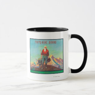 Mug Quarante-neuf étiquettes orange Redlands, CA