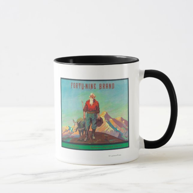 Mug Quarante-neuf étiquettes orange Redlands, CA (Droite)