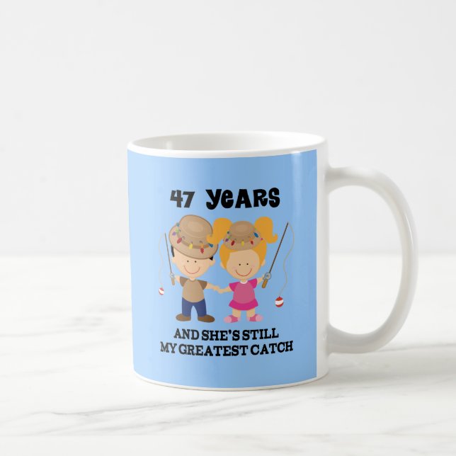 Mug quarante-septième Cadeau d'anniversaire de mariage (Droite)