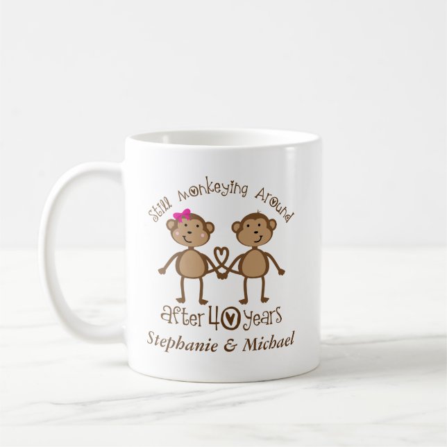 Mug Quarantième anniversaire de mariage drôle son que (Gauche)