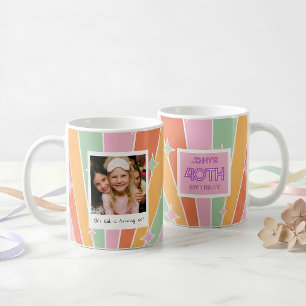 Mug Quarantième Photo Rétro pour 40 ans