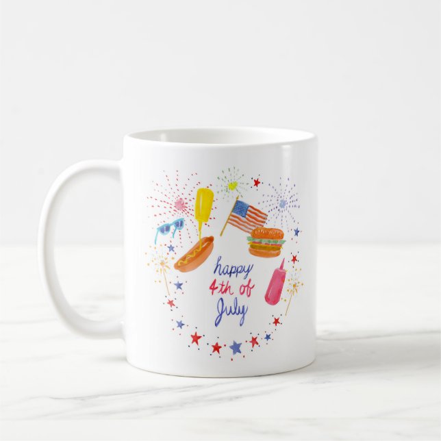 Mug Quart juillet Watercolor BBBQ (Gauche)