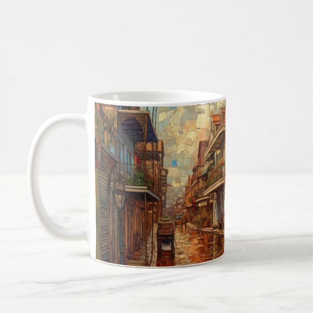 Mug Quartier Français Nouvelle-Orléans, Style Futurism (Gauche)