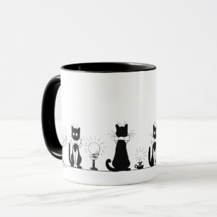 Mug Quatre Chats noirs, Louis Wain