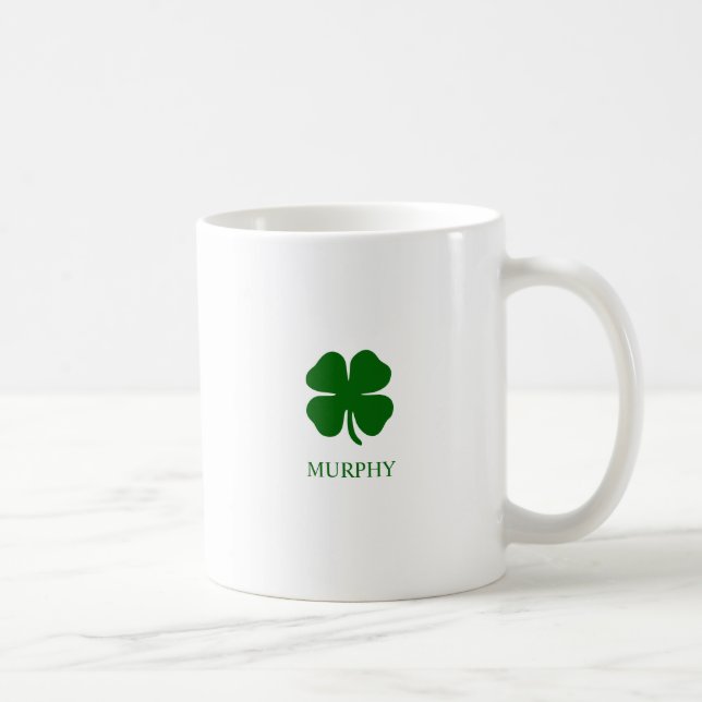 Mug Quatre feuilles Clover Emerald Green Lucky Custom  (Droite)