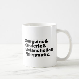 Mug Quatre Humeurs Sanguin Colérique Mélancolique Fleg