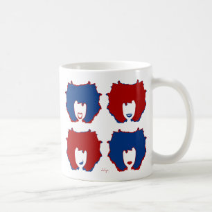 Mug QUATRE MODES EN ROUGE et BLEU