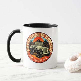 Mug Quatre roues motrices tout-terrain, l'aventure vou