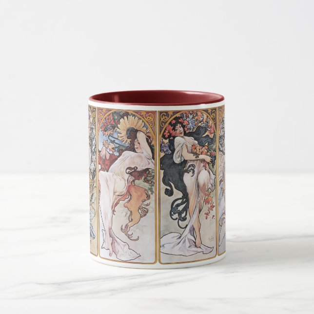 Mug Quatre saisons, Mucha (Centre)