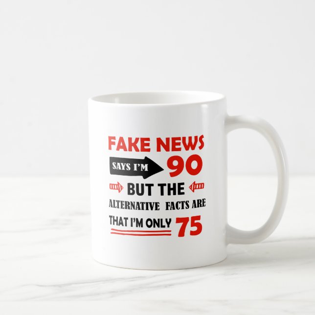 Mug quatre-vingt-dixième cadeaux d'anniversaire an (Droite)