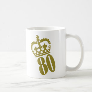 Mug quatre-vingtième anniversaire - nombre -