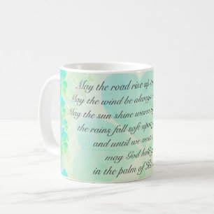 Mug "Que la route monte..." Shamrocks de bénédiction i