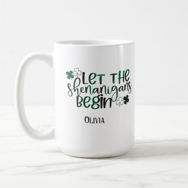 Mug Que les Shenanigans commencent la Saint Patrick (Gauche)
