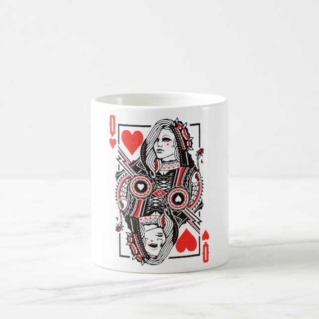Mug Queen of Hearts Surdimensionné Graphisme, Jouer de (Centre)