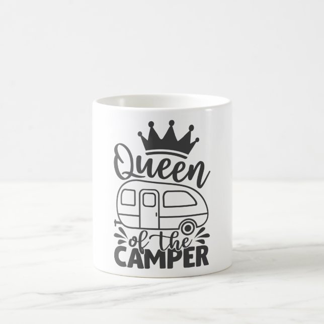Mug Queen Of The Camper Drôle Citation Camping Dit : (Centre)