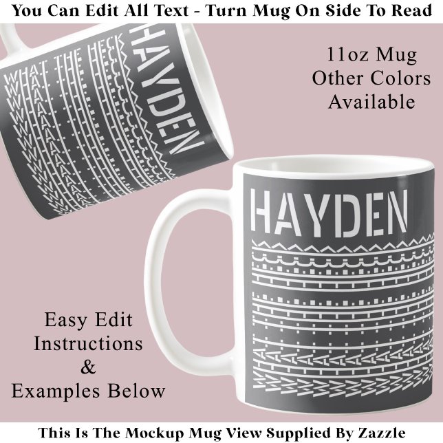 Mug Quel Bordel & Nom Message Caché 137WG Citation (Créateur téléchargé)