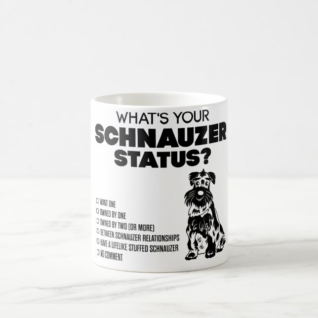 Mug Quel est votre statut de Schnauzer ? (Centre)