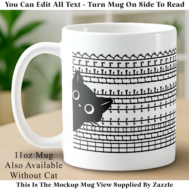 Mug Quel Message Caché Drôle avec Chat (Créateur téléchargé)