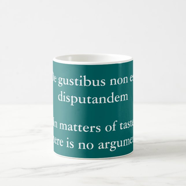 Mug Questions de goût - Citation inspirante (Centre)