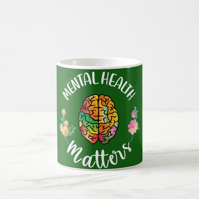 Mug Questions de santé mentale | Sensibilisation à la  (Centre)