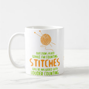 Mug Questions posées pendant que je compte les mailles