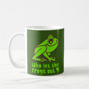 Mug QUI A LAISSÉ LES ROGS SORTIR un jeu de grenouille 