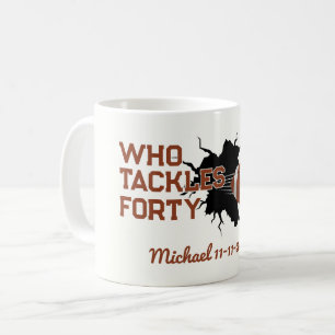 Mug Qui s'attaque Quarante Funny Football 40e Annivers