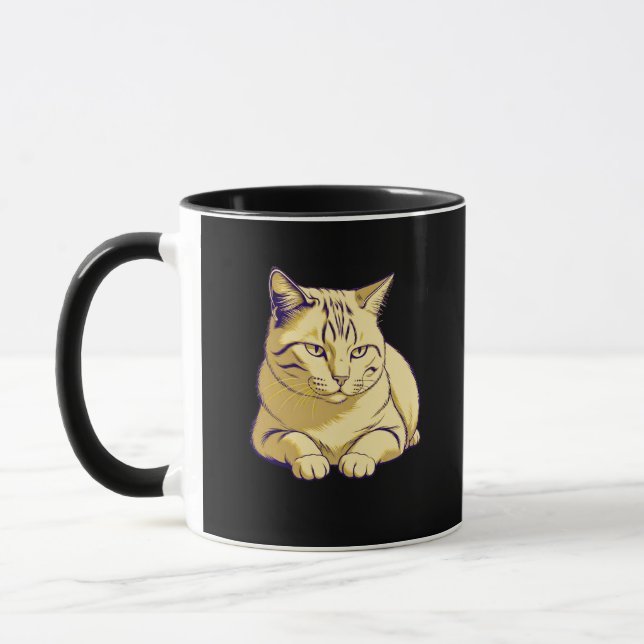 Mug Quiet Presence – Calm Resting Cat (Gauche)
