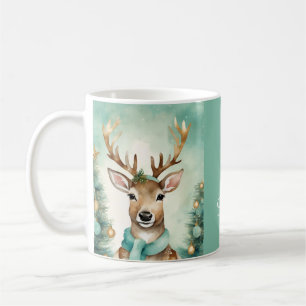 Mug "Qu'il neige" Turquoise & Or Noël Cozy