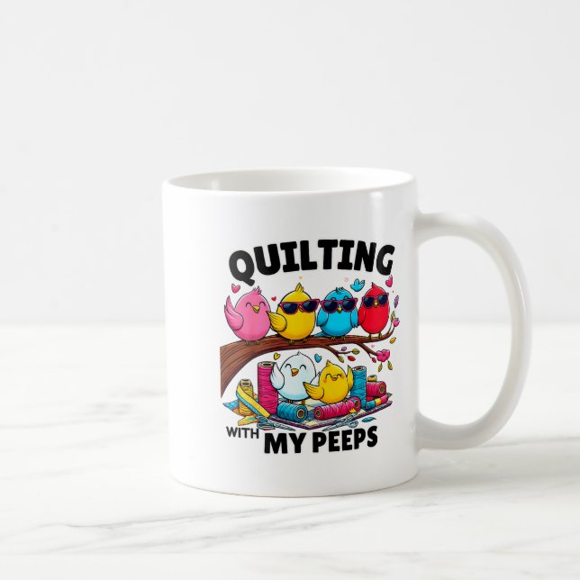 Mug Quilting Hanging With My Funny Women Toddler Kids  (Droite)