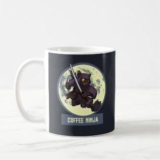 Mug Quirky Black Cat Ninja Alternative Animal Artwork
