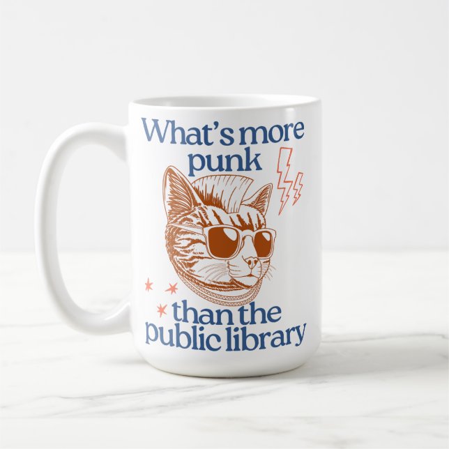 Mug Quoi de plus punk que la bibliothèque publique (Gauche)