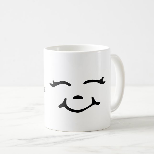 Mug Quoi qu'il arrive, continuez à sourire. (Devant droit)
