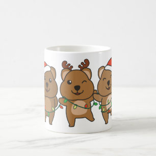 Mug Quokka Noël Animaux mignons Quokkas