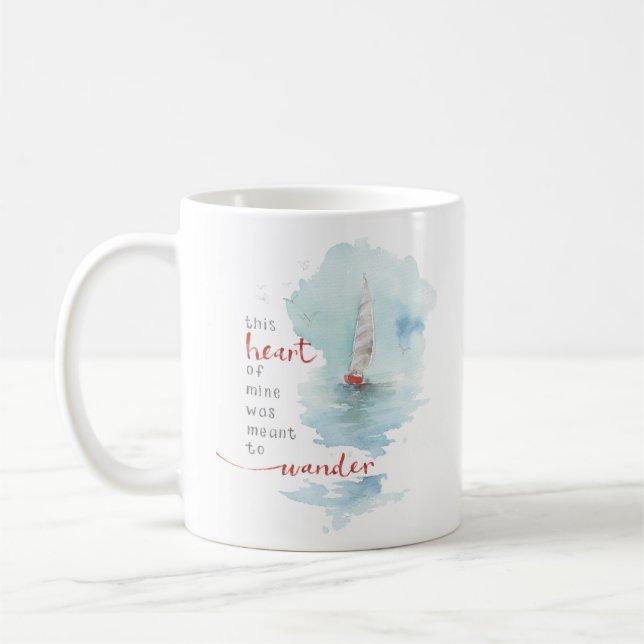 Mug Quote d'eau de mer tranquille (Gauche)