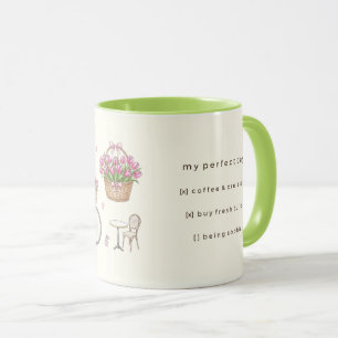 Mug quotidien personnalisé Coquette Paris - Vert