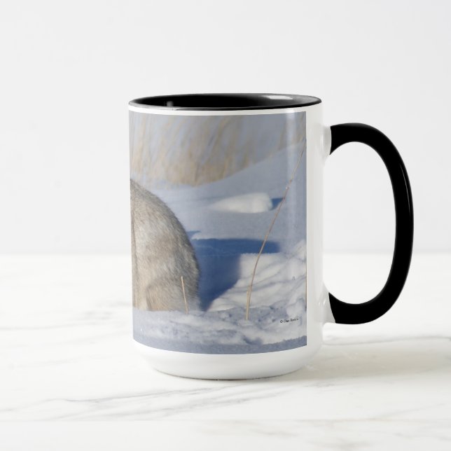 Mug R5 Lapin de coton en neige (Droite)