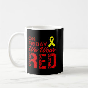 Mug R.E.D. Vendredi Nous Portons Rouge - Rouge Militai