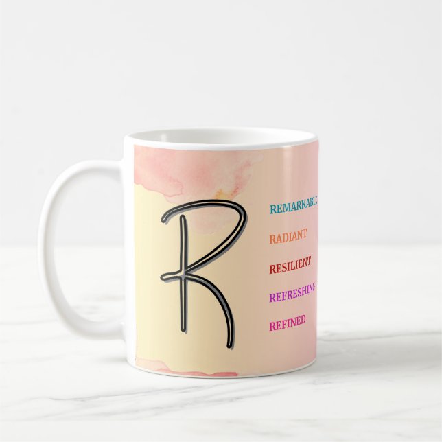 Mug "R" initial (11oz) (Gauche)