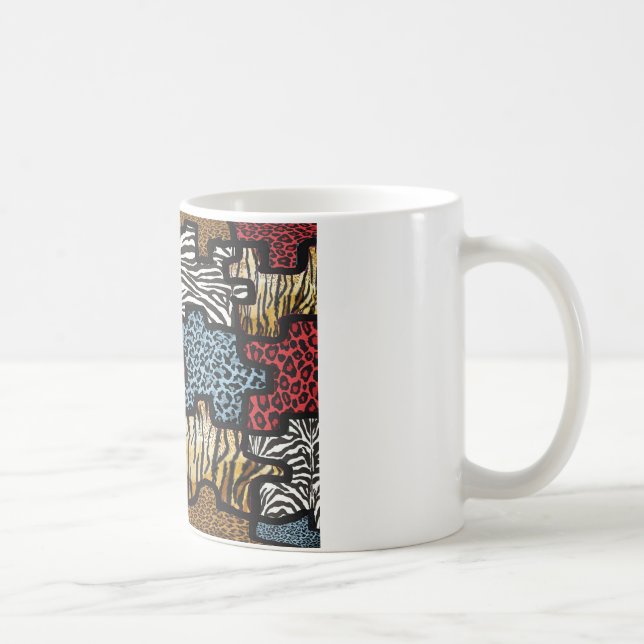 Mug RAB Rockabilly Leopard Zebra Puzzle Imprimer Cadea (Droite)