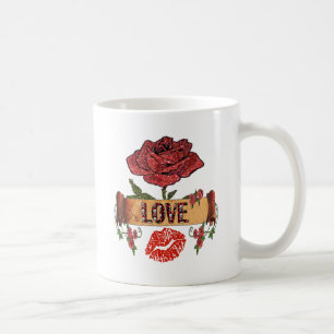 Mug RAB Rockabilly Roses, Love & Lipstick