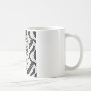 Mug RAB Rockabilly Sugar Skull on Zebra