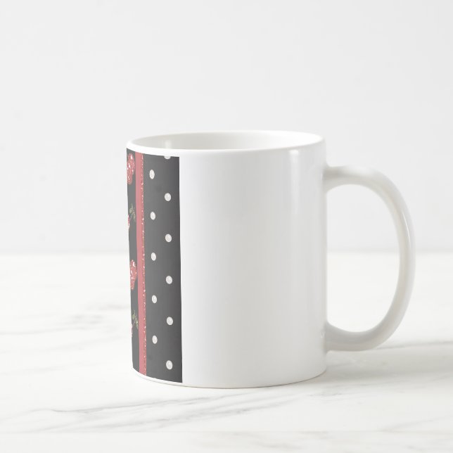 Mug RAB Rockabilly très cerise cerises Noir (Droite)