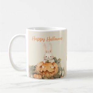 Mug Rabbit adorable en Citrouille Patch Halloween